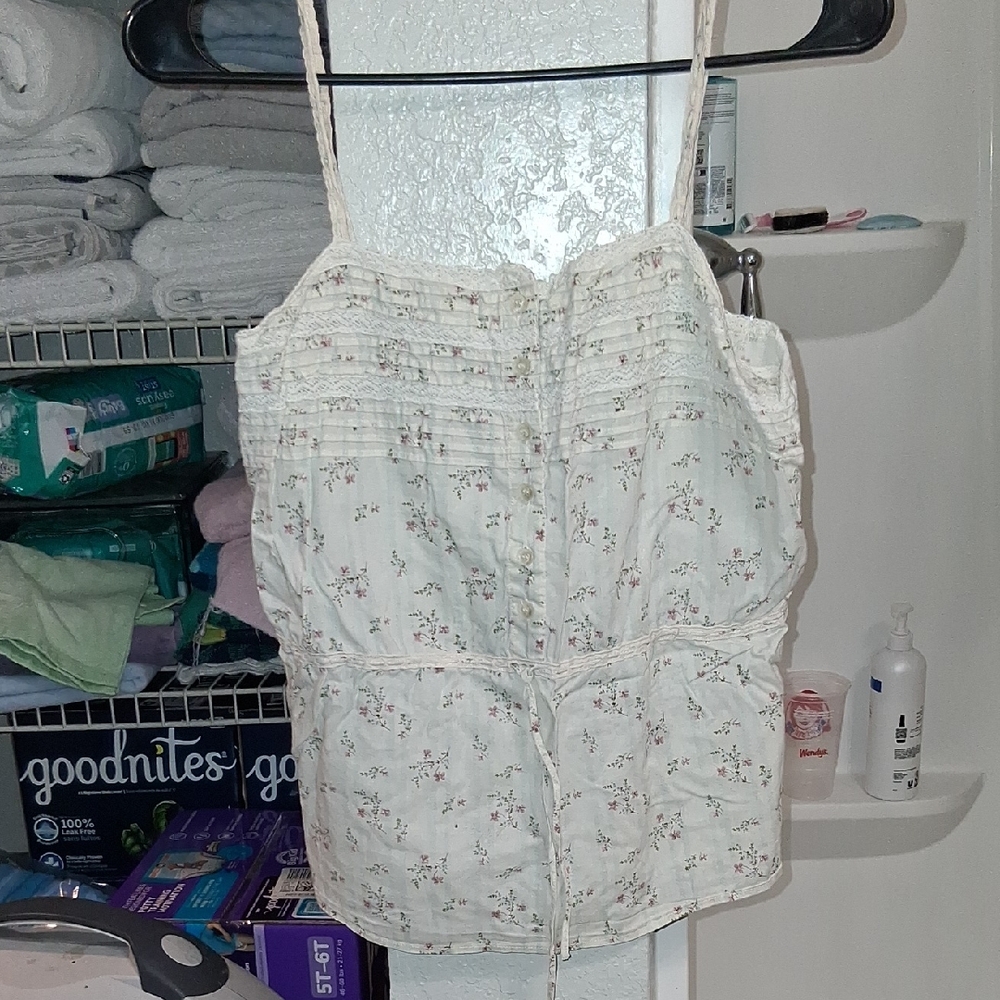 Ralph Lauren Blue Label Floral Cream Camisole